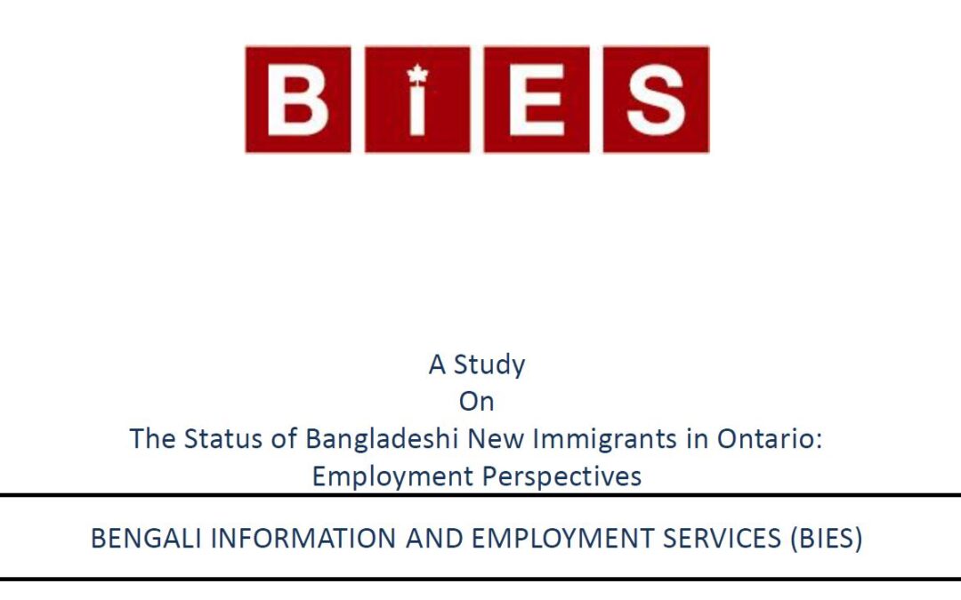 The Status Bengali New Comers in Ontario: Employment Perspective